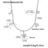 TXP347 SilverSeaCharmNecklace