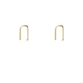 Gold-Tone Minimal U-Shape Geometric Bar Stud Earrings view 5