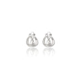 Crisscross Twisted Teardrop Huggie Hoop Earrings Pair view 5