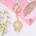 Rhinestone Sunflower Keychain Metal Flower Bag Charm view 4