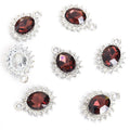 Oval Faceted Glass Jewelry Components For DIY Earrings And Bracelets Charms view 9