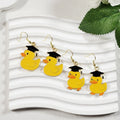 Gold Tone Graduation Duck Drop Earrings in Two Designs view 1