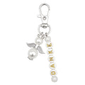 Beaded Angel Lobster Clasp Keychain With Danke Letter Beads view 5