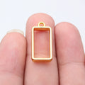 Open Rectangle Resin Frame Charms in 4 Finishes for Jewelry Making view 7