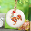 White-Pom Crystal-Rooster