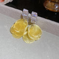 Translucent Sequin Drop Earrings in Four Colors Statement Jewelry view 7