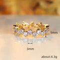 Baguette Stone Full Eternity Ring In Blue Or Clear Gold Tone view 5