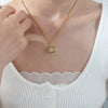 Green Enamel Necklace