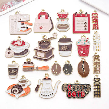 Colorful Drink Cup Metal Charms with 41 Listed Options