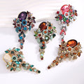Blue Purple Flower Crystal Ten Designs Metal Brooch Pin view 5