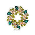 Yellow Gold Tone Bauhinia Flower Openwork Metal Brooch Pin view 1