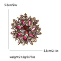 Crystal Flower Brooch Gold Silver Multicolor Rhinestone Pin view 12