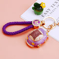 Jeweled Rounded Beetle Car Keychains in Four Colors and Loop Styles view 8