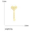 Heart Key Brooch I Love You 520 Engraved Silver Gold view 5