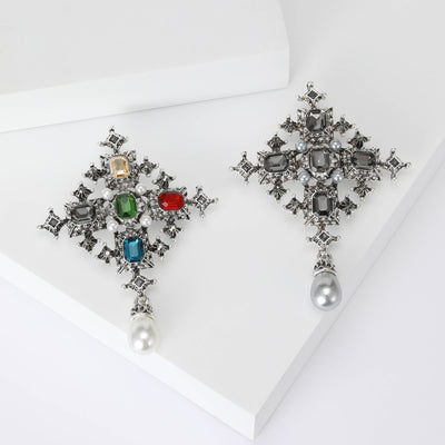 Baroque Cross brooch shown from the front