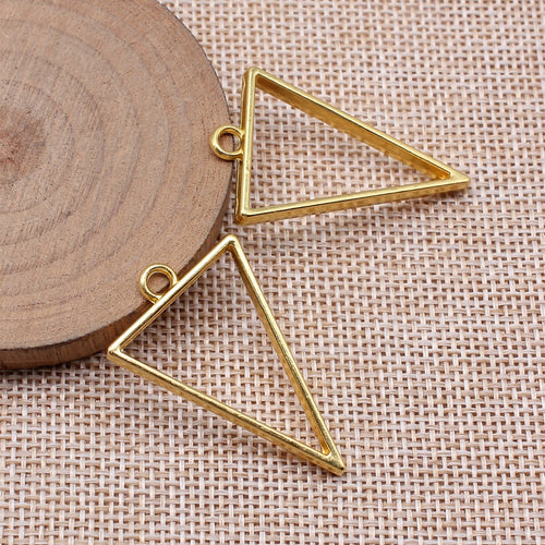 Open Inverted Triangle Resin Frame Charms displayed product view