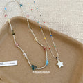 Colorful Bead Star and Pearl Pendant Necklaces Two Styles view 4