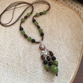 Coconut Shell Ring Drop Earrings Bead Tassel Necklace view 7