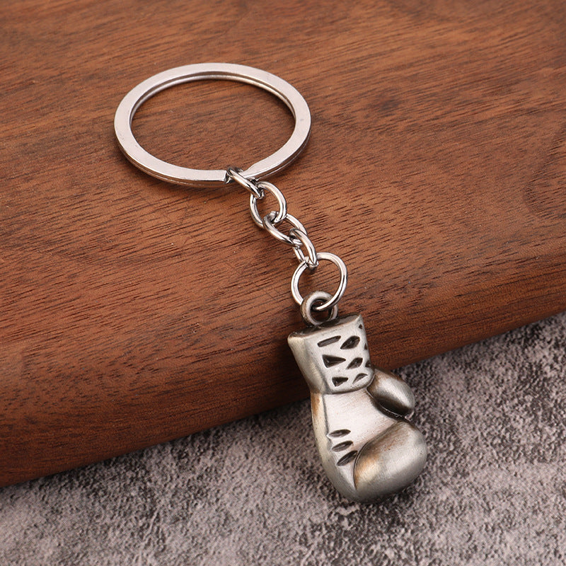 3D Boxing Glove Metal Keychain for Fitness and Combat Sports Fans
