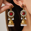 Red Halo Jhumkas
