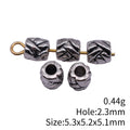 Antique Silver Woven Texture Round Jewelry Spacer Bead view 3