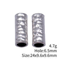 Hammered Long Tube Metal Beads in Three Antique Finishes view 5