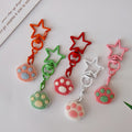 Flocked Cat Paw Star-Clasp Charms in Five Color Combinations view 2