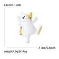 Dancing Cat Enamel Brooch Cartoon Pose Two Colorways view 7