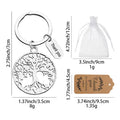 Silver Tree of Life Filigree Keychain Thank You Tag view 2