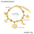 Charm Bracelets Cross Ocean Celestial Gold Steel Titanium view 10