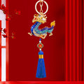 Mixed Auspicious Dragon Keychains in Eighteen Tassel and Plain Designs view 8