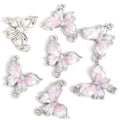 Pastel Crystal Butterfly Metal Charms, 12 Colorways view 7