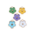 Enamel Metal Flower Charms in Five Bright Color Options view 5