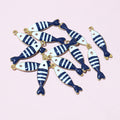Striped Fish Charms Jewelry Making Components In Detailed Metal Finishes view 12