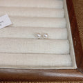 White Pearl Look Stud Earrings in Four Sizes Jewelry view 7