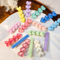 Glossy Heart Duckbill Hair Clips Twenty Color Options view 1