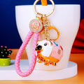 Jeweled Heart Pig Keychains with Plain Fortune and Loose Loop Options view 2