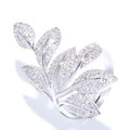 Large Leaf Branch Statement Ring In Gold And Silver Tones view 5
