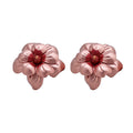 Pink Flower Earrings Chokers And Gold Rhinestone Cuff view 5