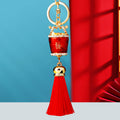 Classic and Revised Fortune Bucket Tassel Keychains in Five Color Options view 7