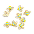 Enamel-Look And Crystal-Accented Silver Gold Bee Alloy Charms in 14 Styles view 12