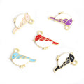 Colorful Perched Bird Enamel Metal Charms, 10 Designs view 4