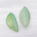 Frosted Glass Leaf Charms in Nine Gradient and Flecked Finishes view 7