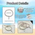 Pearl-Look Beaded Bracelet With Metal Cross Charm, 2 Styles view 4