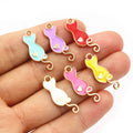 Colorful Cat Charms Metal Components In 1 Style For Jewelry Making view 3