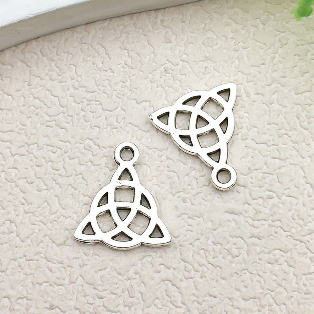 Antique Zinc Alloy Cross Heart Charm Pendants