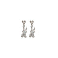 Silver Tone Moon and Astronaut Novelty Dangle Earrings view 5