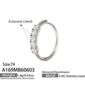 316L Steel Open Rings Flower Ladybug Bell Pearl Five-Stone view 8