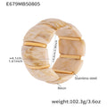 Marbled Resin Stretch Bracelet in Nine Colorways with Gold Tone Separators view 8