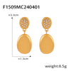 Gold Oval Drop